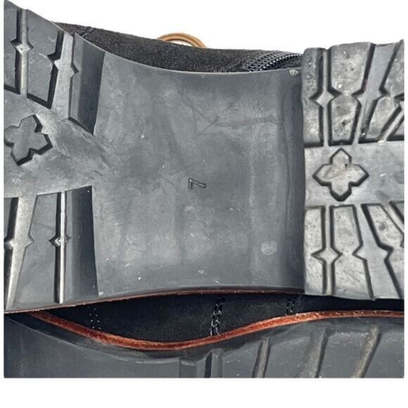 Seychelles Encounter Lace Up  Suede Boot Italy Black Tie Up Size 7 - Picture 8 of 9